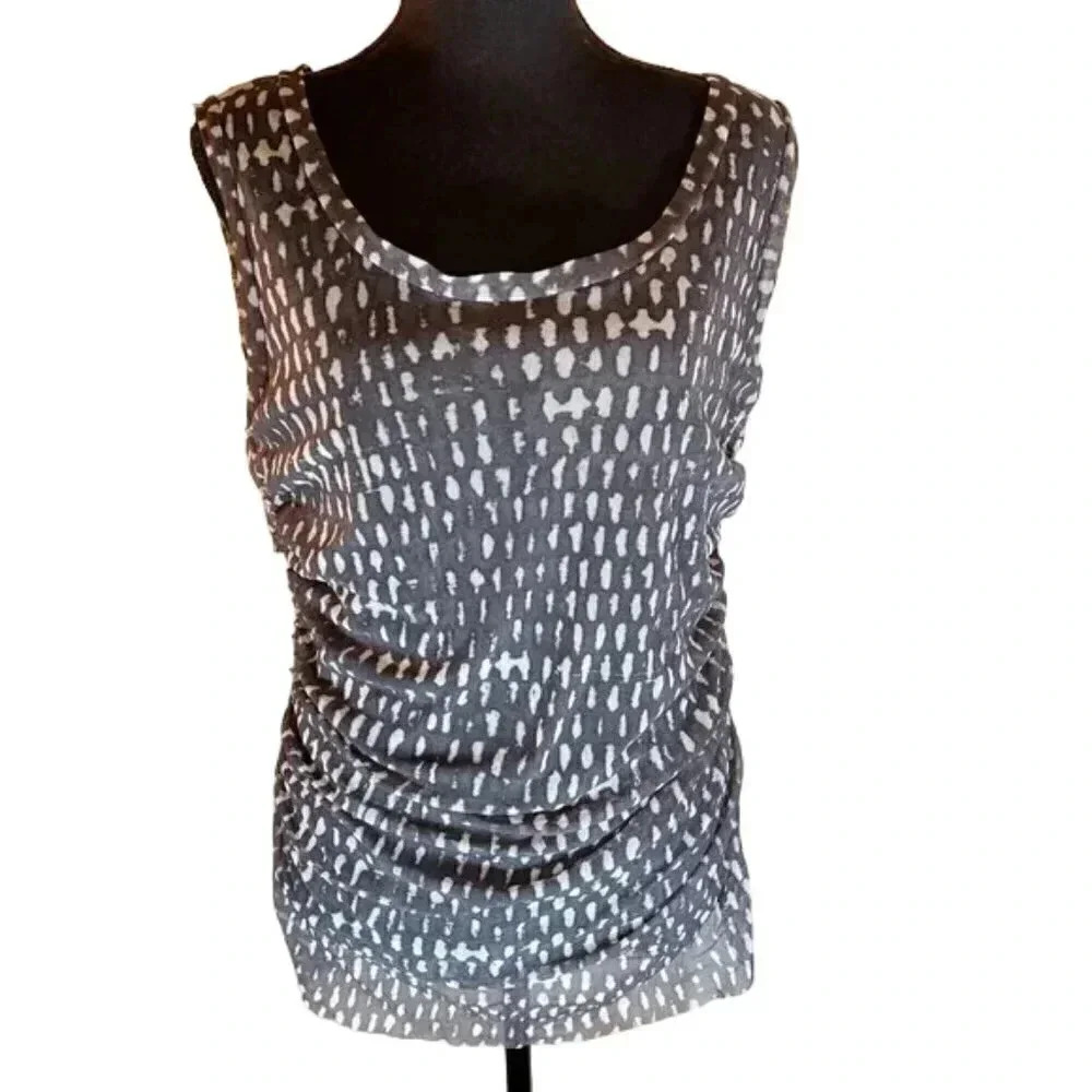 Lane Bryant tank grey and white 14/16